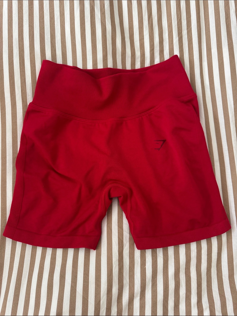 Gymshark Red High-Waist Women's Bike Shorts